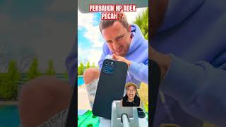 PERBAIKIN HP ADEK PECAH⁉️ funny comedy prank smartphone challenge phone khamitovy tiktok [upl. by Abihsot554]