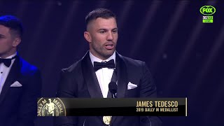 James Tedesco wins the 2019 Dally M Medal [upl. by Corotto]