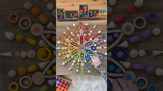 ✨ How to make a mandala using wooden toys ✨ [upl. by Ahsemed]