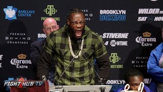 DEONTAY WILDER VS BERMANE STIVERNE 2  FULL FINAL PRESS CONFERENCE amp FACE OFF VIDEO [upl. by Eatnwahs]