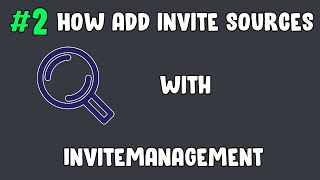 Invitemanagement setup tutorial  Invite sources [upl. by Bogosian]