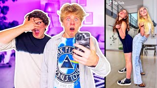 REACTING TO MY GIRLFRIENDS TikToks ITS OVER👀💔 Lev Cameron [upl. by Sula]