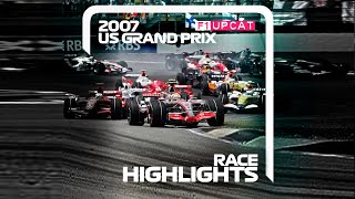 Formula 1 2007 Indianapolis Grand Prix Highlights [upl. by Blight]