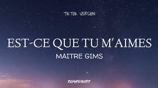 Maître Gims  EstCe Que Tu Maimes Lyrics  Terjemahan Speed Up [upl. by Gninnahc]