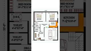 30X35 house plan  30 by 35 house design housedesign 2bhk [upl. by Eendyc]