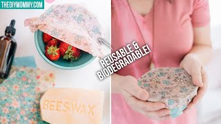 How to make a beeswax wrap thats extra sticky 🐝 [upl. by Yanrahc609]