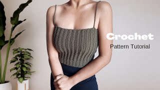 Basic Crochet Top Crochet Pattern amp Tutorial [upl. by Timus]