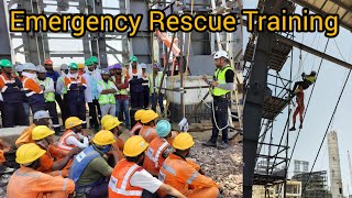 Emergency Rescue Training in Hindi  Safety Rescue Plan  Working At Height Rescue Plan [upl. by Nosirrag]