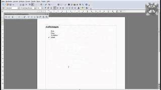 Open Office Tutorial Aufzählungszeichen [upl. by Arza]
