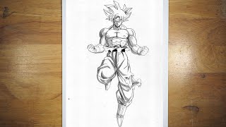 How to Draw Goku Mastered Ultra Instinct  Full Body  Dragonball [upl. by Grosvenor]