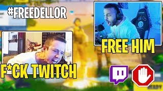 Hamlinz Reacts to Dellor Getting BANNED on Twitch FreeDellor [upl. by Ynatil]