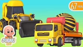 Excavator videos for children  Construction trucks for children  Trucks for children  Jugnu kids [upl. by Halie]