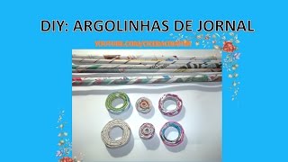 Diy Argolas de jornal [upl. by Keryt772]