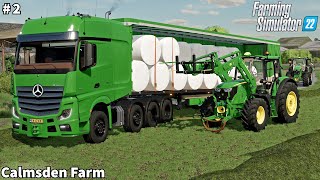 Baling amp Wrapping amp Picking Up Grass Bales│Calmsden│FS 22│Timelapse2 [upl. by Killy699]