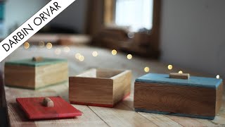 Making Mitered Oak Keepsake Boxes w Transparent Color Stains [upl. by Nivrae]