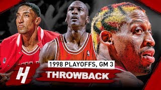 Michael Jordan Scottie Pippen amp Dennis Rodman Game 3 Highlights vs Nets 1998 Playoffs  EPIC [upl. by Ehrsam910]