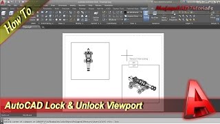 AutoCAD Lock And Unlock Viewport [upl. by Grayson]