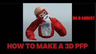 HOW TO MAKE A 3D MODLE GORILLA TAG PLAYER FOR PFP [upl. by Esiled313]