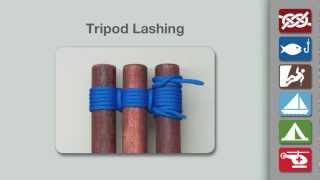 Tripod Lashing  How to Tie a Tripod Lashing [upl. by Erine922]