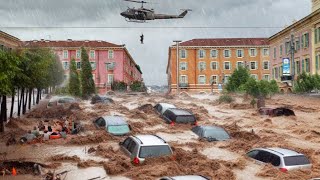 Romania is in chaos now Storms and flash floods sweep away cars in Constanta [upl. by Yelsek687]