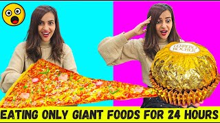 Eating only GIANT FOODS for 24 HOURS Satisfying [upl. by Mccreery]