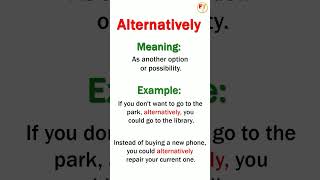 Alternatively Linking words [upl. by Tolmann]