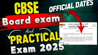 🥳आ गई CBSE Board exam date amp practical date 2025  cbse board exam 2025 latest news  class10 amp 12th [upl. by Genevra]