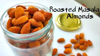 Roasted Masala Almond  Festival Snack  How To Make Roasted Almonds  perfect Masala Badam  salted [upl. by Niobe532]