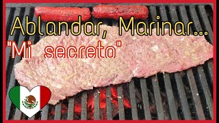 Como ablandar y marinar una arrachera 🥩 y que   SEA DELICIOSA [upl. by Ecirted167]