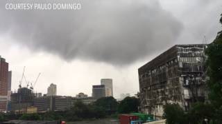 Tornado or quotipuipoquot hits Fort Santiago in Manila [upl. by Eatton]