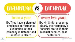 BIANNUAL VS BIENNIAL  Vocabulary Development  IMs  ELC [upl. by Lleryd]