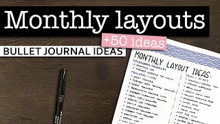 50 BULLET JOURNAL SPREAD IDEAS 💜 Bullet journal spreads to include in your monthly setup [upl. by Nnaillij]