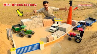 Making mini Bricks 🧱 factory for Rc construction  Rc tractor and cars Aakash946 [upl. by Atinniuq]