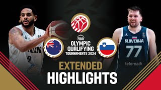 New Zealand 🇳🇿 vs Slovenia 🇸🇮  Extended Highlights  FIBA OQT 2024 Greece [upl. by Thadeus]