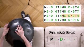 Handpan Lesson 1 Idea for better Independence Timing and Improvisations [upl. by Avle]