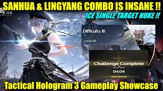 SANHUA amp LINYANG COMBO IS INSANE  Tactical Hologram 3 Gameplay Showcase  ICE SINGLE TARGET GOD [upl. by Kiri]