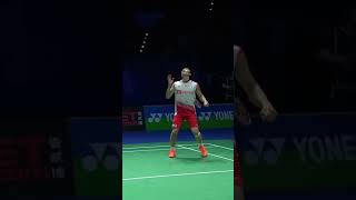 Insane POWER SMASH from Viktor Axelsen Against Kento Momota shorts badminton viktor [upl. by Faline370]