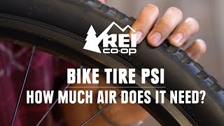 Bike Tire PSI How Much Air Should You Put in Your Bike Tire  REI [upl. by Prisca]