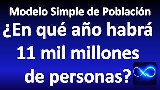 03 Modelo poblacional ¿En qué año la población mundial será de 11 mil millones [upl. by Cynthia]