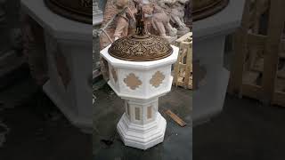 stainlesssteelsculpture bronzesculpture marble marblealtar marblereredos stoneiconostasis [upl. by Aniretake]