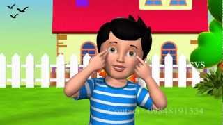 Ten little fingers ten little toes  3D Animation English Nursery rhyme with Lyrics [upl. by Bloch]