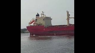 Federal Yukon in Duluth harbor turning to load coal at Superior Midwest Energy Terminal [upl. by Hanni]