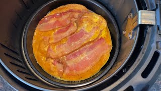 Air Fryer Bacon And Eggs  breakfast is served 🍳🥓 So easy its the lazy cooks dream [upl. by Bigot]