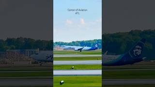 Alaska Boeing 737 MAX 9 Landing  Atlanta Airport Plane Spotting [upl. by Nilhsa697]