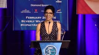 Stephanie Beatriz accepts award at 2016 NHMC ImpactAwards [upl. by Twyla]