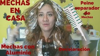 COMO HACER MECHAS EN CASA CON PAPEL ALUMINIO Paso a Paso  RAÍZ FALSA by MayitosBeauty [upl. by Lindi875]