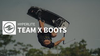 2019 Hyperlite Team X Wakeboard Bindings [upl. by Nawoj561]