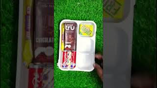 Dairy Milk Chocolate Batbie Kinder Joy Candy Snacks Milkshake amp Frooti Lunch Box Ideas 🥰 😋 [upl. by Analos178]