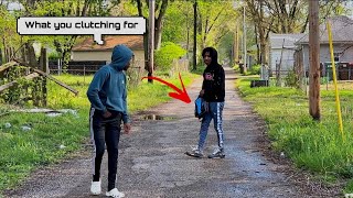 Reaching Hand In Bag In The Most Dangerous Hood In Illinois [upl. by Yttap]