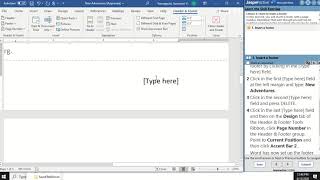 JasperActive Word 2019 Lesson 4 Creating Headers and Footers [upl. by Milo]